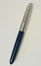 Vintage Parker 51 Aerometric Fountain Pen Teal Blue Made In USA picture