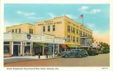 Autos Nan Cess O Wee Hotel Sebring Florida 1930s Postcard Teich linen 2351 picture