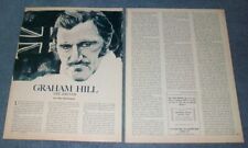 1976 Graham Hill Vintage Profile Article on Formula One Race Car Driver  picture