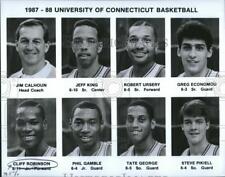 1987 Press Photo Connecticut Basketball Team Promo picture