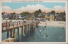 Postcard The Pier and Bathers Crescent Beach CT  picture