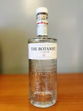 THE BOTANIST ISLAY DRY GIN 1L, EMBOSSED CLEAR CLEAN EMPTY BOTTLE W/WOODEN CAP picture