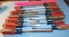 Vintage Large Lot Of 14 Craftsman Flat Screwdrivers Hand Tool Read picture