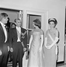 President Mrs Kennedy are escorted into lobby Iranian Embassy a- 1962 Old Photo picture