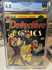Detective Comics #62 Early Joker Cover Golden Age Batman DC Comic 1942 CGC 4.0 picture