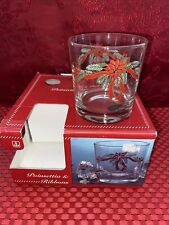 Set of 4 Anchor Hocking Poinsettia & Ribbons 9oz. Glasses With Box picture