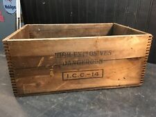 Vintage Wood Crate Box High Explosives Super Dynamite Box National Powder Co. picture