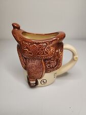 H & HD Pottery Saddle Coffee Mug 1992 WESTERN Southwestern Mexico Ceramic picture