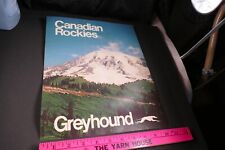 Original GREYHOUND BUS Travel Poster CANADIAN ROCKIES Litho Vintage 1960's USA picture