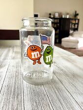Vintage 1980s M&M Collectible Glass Candy Jar With No Lid LA Olympics 1984 picture