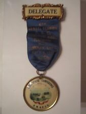 1911 OHIO STATE CONFERENCE DELEGATE BADGE/RIBBON - BRICKLAYERS, MASONS OFC-C picture