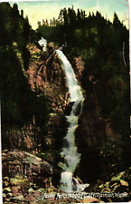 Fairy Falls Mount Rainier Washington Divided Postcard 1910s picture