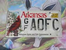 2017 Arkansas Red Cardinal License Plate AR Dogwood Flower Game and Fish GFAOFC picture