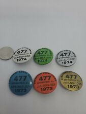 Lot of 6 HTF Springfield Laborers Union 477 from 1973 and 1974 picture