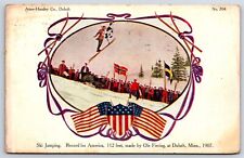 Postcard Duluth Minnesota Sports 1907 Ski Jump Record 112 Feet Ole Fiering H36 picture