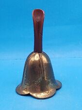 Vtg. Chase Canterbury Flower Brass Bell w/ Bakelite Handle Art Deco picture