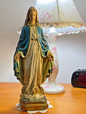 Vintage The Blessed Mother Chalkware  14
