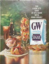 1966 GW Sugar Vintage Print Ad You Know It's Good If It's Made With Pure Sugar picture