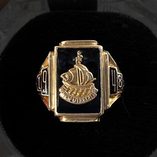 Vintage 1948 New Utrecht High Class Ring, Brooklyn NY, 10K Gold, Size 5.5 picture