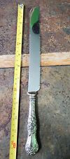 VTG SHEFFIELD ENGLAND 🇬🇧 ORNATE DISTRESSED SILVERPLATE HANDLED BREAD 🍞 KNIFE  picture
