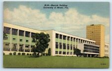 Postcard Merrick Building, University of Miami, FL linen G124 picture