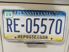 2012 Pennsylvania License Plate Repossessor picture