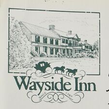 Vintage 1980s Wayside Inn Restaurant Menu 7783 Main Street Middletown Virginia picture
