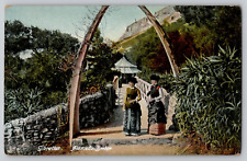 Gibraltar Alameda Bridge Arch Park Pretty Ladies Street View Vtg Postcard c1910s picture