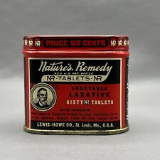 Vintage Nature's Remedy Lewis Howe 60 Tablet Tin Constipation Laxative EMPTY picture