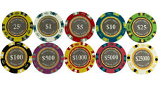 Smoked Monte Carlo Smooth 14 Gram Poker Chips Sample Set Pack New & Exclusive picture
