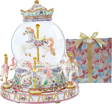 Carousel Horse Music Box - You Are My Sunshine Color Changing Musical Snow Globe picture