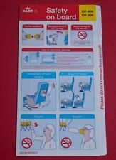 KLM Boeing 737-8/9 Feb 2018 Safety Card picture
