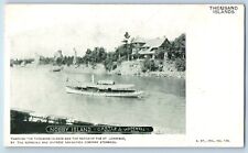 Thousand Islands New York NY Postcard Nobby Island Aerial View 1900 PMC Vintage picture