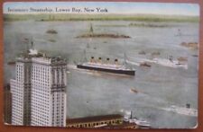 OLYMPIC (White Star) AERIAL VIEW Lower Bay New York picture