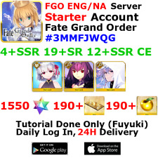 [ENG/NA][INST] FGO / Fate Grand Order Starter Account 4+SSR 190+Tix 1570+SQ #3MM picture