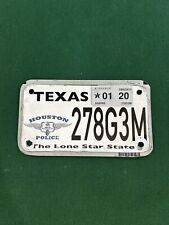Extremely Rare Houston Texas Police Motorcycle License Plate. Expired 2020 picture