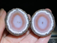 Rough Unpolished China AgateAchat Nodule Specimen Xuanhua crystal 50g 1Pair Y30 picture