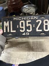 1949 michigan license plate ML-95-28  picture