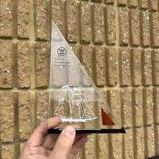 Vintage WESTINGHOUSE Acrylic Award w/ Piece of Wood from PRIDE OF BALTIMORE Ship picture