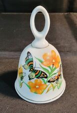 UCGC Decorative Bell Orange Wild Flowers and Multicolor Butterflies Hand Painted picture