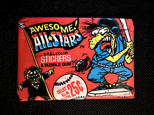 (1) 1989 Leaf Awesome All-Stars Sealed Sticker Trading Card Pack picture