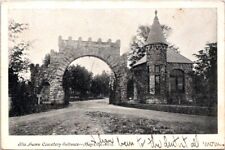 Elm Lawn Cemetery Entrance, BAY CITY, Michigan Postcard picture