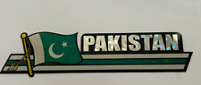 Pakistan Flag Reflective Sticker, Coated Finish, Side-Kick Decal 12x2/12 picture