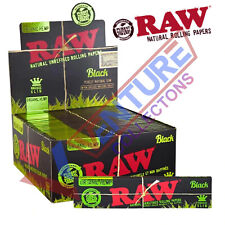 RAW BLACK ORGANIC HEMP King Size Slim Rolling Paper 100% Authentic (50 Count Bx) picture