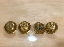 (4) Rare G.A.R. Grand Army of the Republic Brass Button Lot 15/16 Inch picture