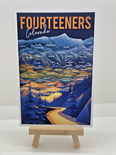 Colorado Fourteeners - Mountain Range & Names  Lantern Press Postcard (E87) picture