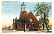 Zion Lutheran Church Manheim Pennsylvania PA ~ 1920s vintage postcard picture