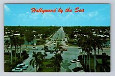 Hollywood By The Sea FL-Florida, Aerial Of Town Area, Antique, Vintage Postcard picture