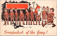 1947 BOY SCOUT CAMP Comic Postcard 