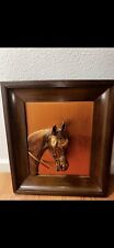 Vintage 3D Copper Horse Wall Art Mid Century Modern Country Equestrian picture